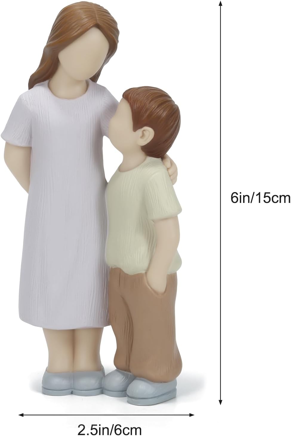 Sibling Love Resin Sculpture - Sentimental Brother and Sister Figurine for Home Decor | Perfect Childhood Gift