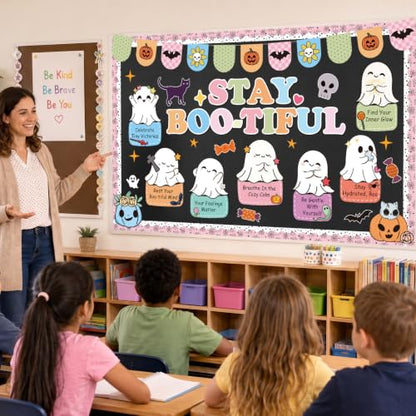 Halloween Ghost Bulletin Board Decoration Set Classroom Halloween Party Supplies