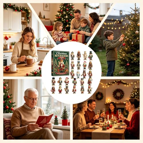 Christmas Countdown Calendar - 24 Day Nutcracker Advent Decor 2026