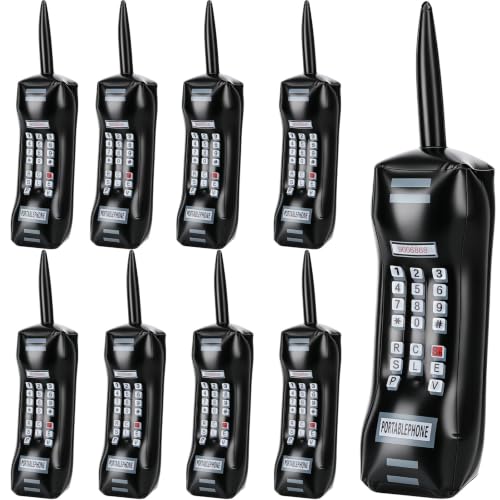 8pcs Inflatable Retro Mobile Phone Party Decorations 26 Inch - 80s 90s