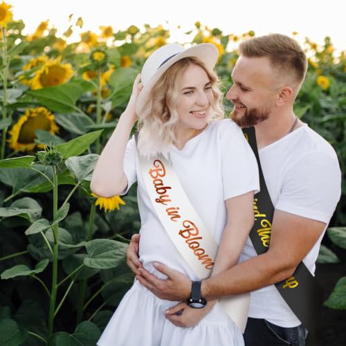 Baby Shower Sash Set - Baby in Bloom & Man Behind the Bump