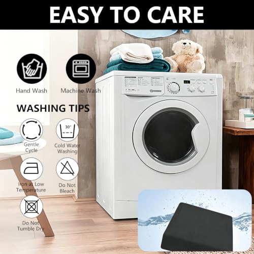 Navy Blue Small Square Ottoman Cover Stretch Slipcover Washable Furniture Protector