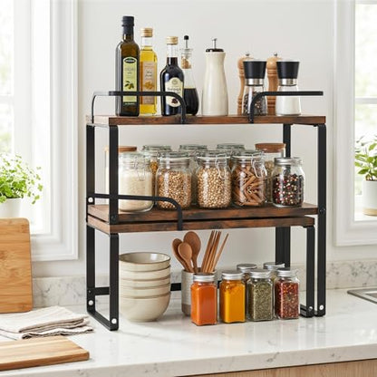 Corner Stackable Kitchen Countertop Organizer Shelf - Housolution