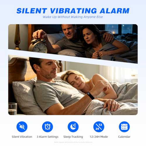 Vibrating Alarm Wristband for Heavy Sleepers - Sleep & Fitness Tracker