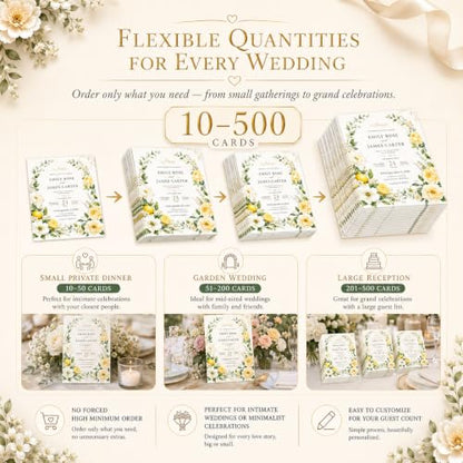 Personalized Wedding Invitations Floral Card - Color 10
