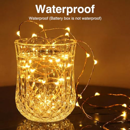Fairy Lights Battery Operated with Timer - 10FT Warm White String Lights - Pack of 4