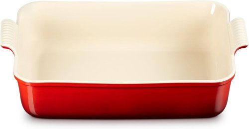 Le Creuset Stoneware Lasagna Dish - 6.75 Qt. Heritage Design in Cerise Color