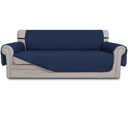 Easy-Going Reversible Oversized Couch Cover for 3 Cushion Couch Sofa Cover for Dogs Water Resistant Furniture Protector Cover with Foam Sticks for Pet Cat (Oversized Sofa, Navy/Navy)