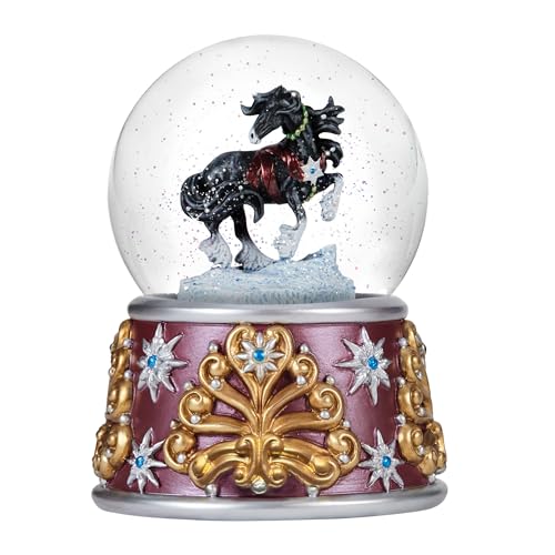 Musical Snow Globe with Horse & Jingle Bells - Holiday Keepsake