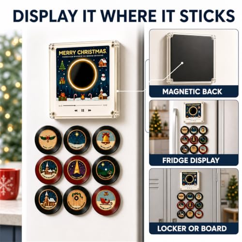 Christmas Vinyl Player Fridge Record NFC Music Box Set - Variation A