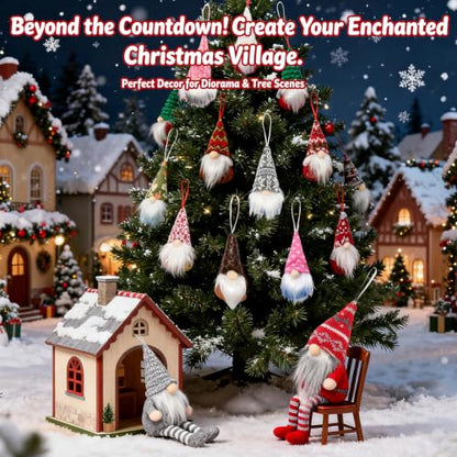 Christmas Gnome Advent Calendar 2026 - Long Leg Plush Gnome Figurines Set