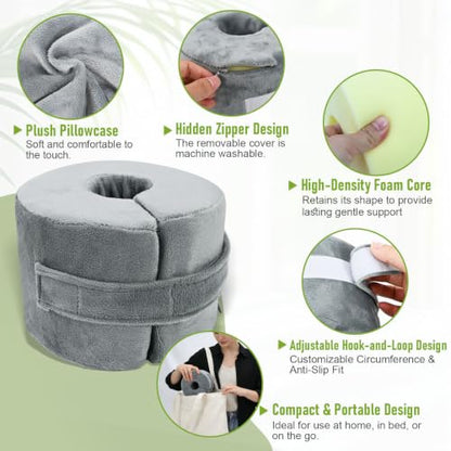 Foot Elevation Pillow with Ankle Support Cushion for Bed Sleep