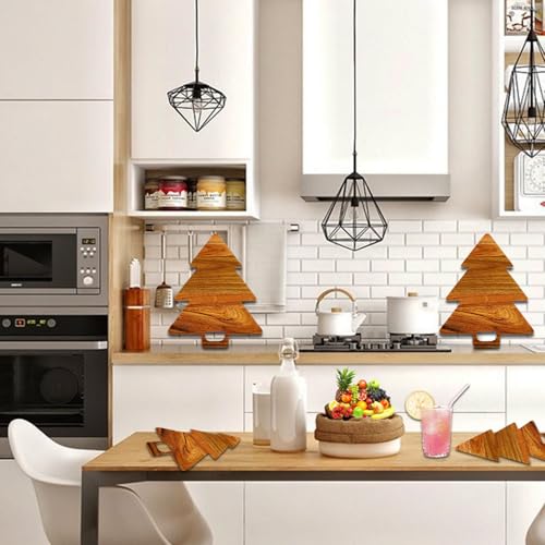 Christmas Tree Shaped Cutting Board - Wooden Kitchen Utensil & Serving Platter