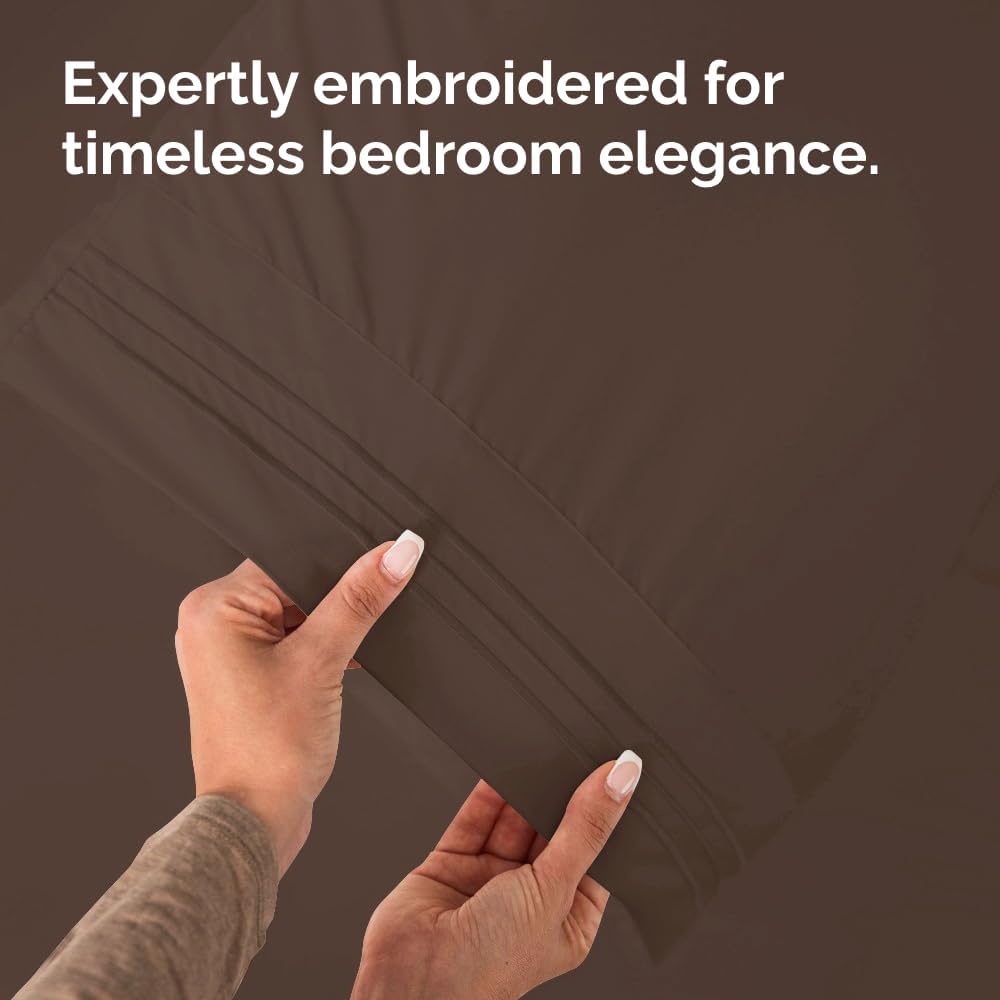 Ultra Soft Queen Pillow Cases by [Brand Name] - Hotel Quality, Wrinkle-Free & Easy-Care - 10 Pcs Set in Brown