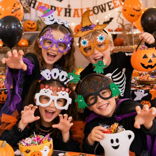 Halloween Headbands and Glasses Frame Set 24PCS Party Favors