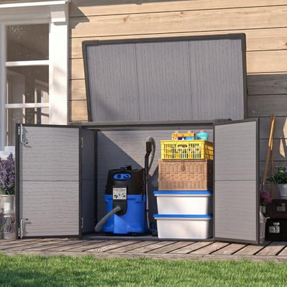 Outdoor Resin Storage Cabinet 23 Cu.Ft Weatherproof Garden Locker