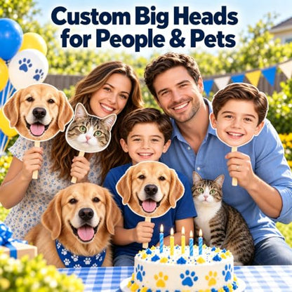Personalized Face Cutout on a Stick - Custom Photo Prop for Events