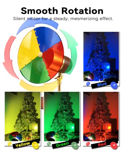 Christmas Tree Color Wheel with Timer - Acrylic Vivid Colors - Light Only