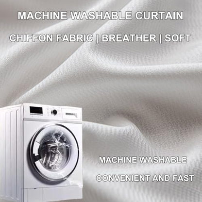 White Bunk Bed Curtains for Dorm Privacy - 79" x 51" Canopy, Soft Chiffon