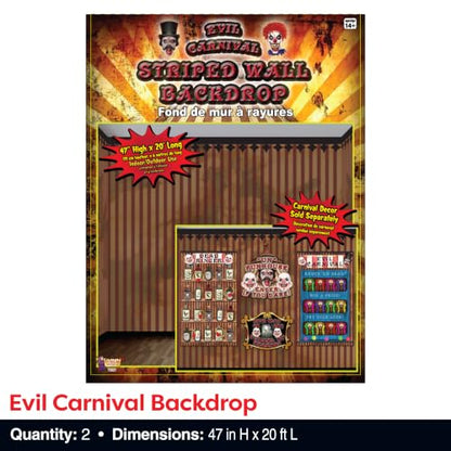 Evil Carnival Party Decorations Kit - Halloween & Themed Event Supplies