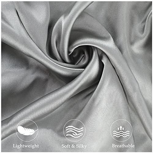 7x11 Inch Satin Pillowcase Set - Soft, Hidden Zipper, 2-Pack