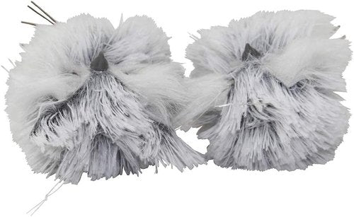 Kurt Adler 5-Inch Furry Gray Owl Figurines - Charming Set of 2 for Home Decor