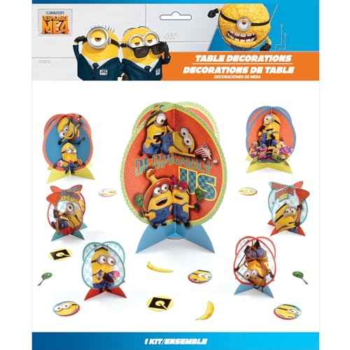 Multicolor Despicable Me Table Centerpiece Kit - 1 Set (4.3" - 12.5") - Ideal for Kids' Birthday Parties & Events