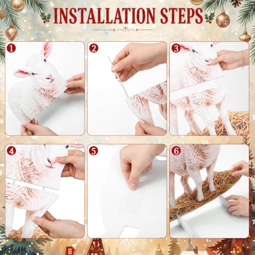 Christmas Nativity Cardboard Cutouts Set - Stable Scene Decor for Church & Holiday Events