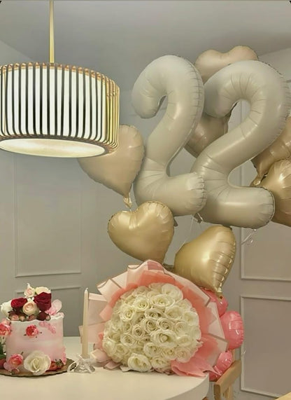 20 Cream Number Balloon - 40 Inch Foil Balloon for Happy 20th Birthday Celebrations | Wedding & Party Decor