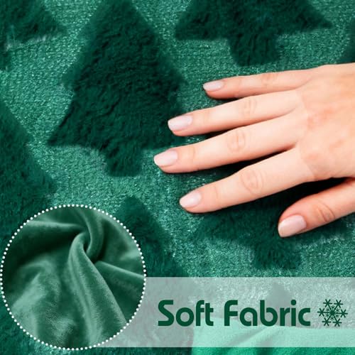 Christmas Tree Pillow Cover 18x18 Dark Green with Tree Design - Variation of Christmas-Green Tree