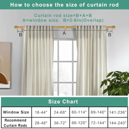 Matte Black 1 1/8 Inch Diameter Heavy Duty Telescoping Curtain Rod 144-240 Inches