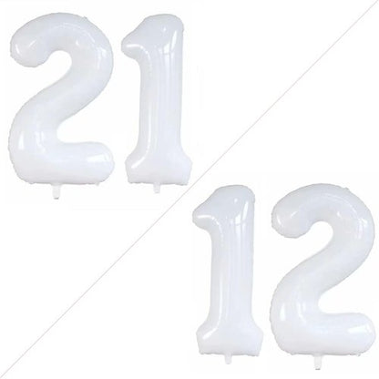 GOER Jumbo 12 & 21 Balloons - 42 Inch Foil Helium Birthday Decorations | Sweet 12 & 21st Party Decor