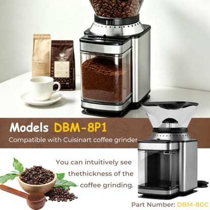 Coffee Grinder Replacement Chamber with Lid for Cuisinart DBM-8P1