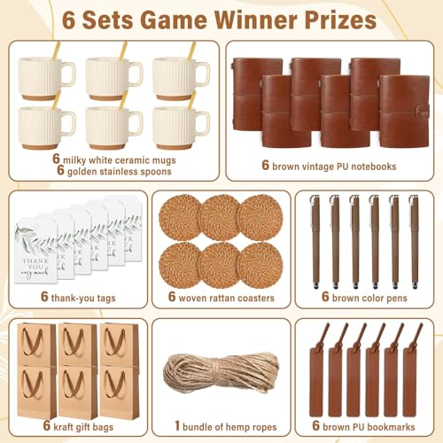 Brown Baby Shower Gift Set with Mugs, Coasters, Notebooks & More