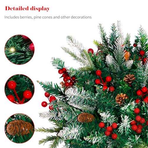 Lighted Christmas Urn Filler Set - Multicolor LED, 24 Inch, 2 Pack