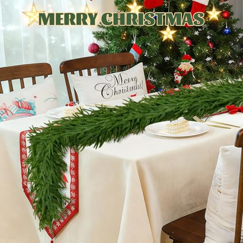 6FT Norfolk Pine Garland Artificial Greenery Christmas Decor - Real Touch