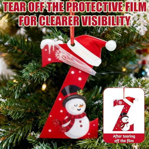Personalized Christmas Letter Ornaments O - Alphabet Holiday Tree Decor