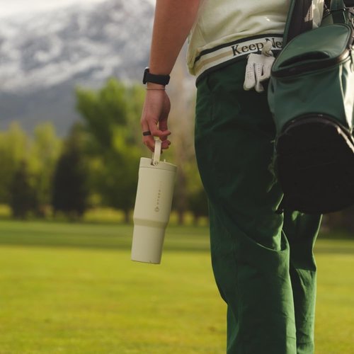 HydroJug Sport - 32oz Stainless Steel Tumbler with Straw | Vacuum Insulated, Leakproof, Ergonomic Design, Cream