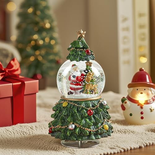 Christmas Tree Snow Globe Music Box - Oh Christmas Tree - Gifts for Women & Girls