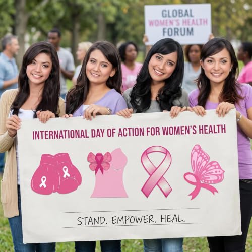 Pink Ribbon Breast Cancer Awareness Decor - 400pcs Cutouts, Variation: Pink Ribbon