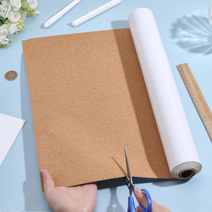 Self-Adhesive Cork Roll Wall Covering 79x16 Inch Natural Tan, 1mm Thick - Variation of THIS listing