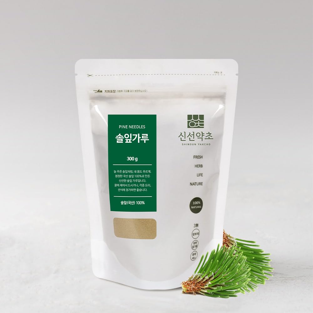 K-Herb Korean Pine Needle Powder | 300g | 1 Pack, 100% Pure Natural, Ready to Eat, 솔잎가루