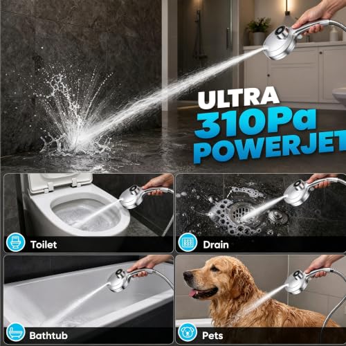 Chrome Handheld Mag Shower Head with 10 Modes & Filtered Power Wash - 1.9 GPM