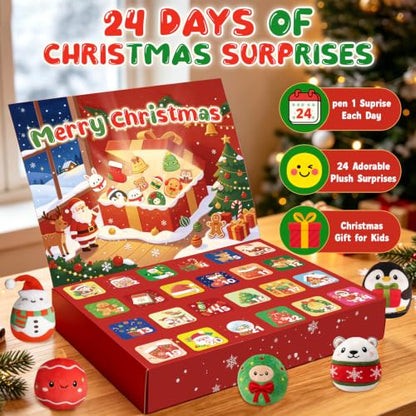 Advent Calendar 2026 - 24 Plush Mini Toys, Gift Box Included - Variation: 24-PACK