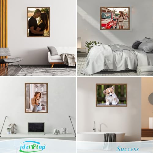 Brown 28x28 Inch Rustic Picture Frame - Large Wall Gallery Photo Frame