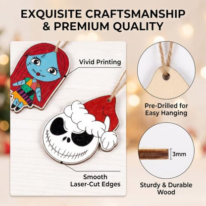 36PCS Halloween Christmas Ornaments Decorations Set Spooky Cartoon Designs