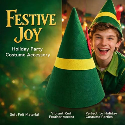 Green Christmas Elf Hats Bulk Adults Santa Costume Accessories