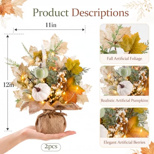 Fall Thanksgiving Table Centerpieces - 2 Pack Fall Decor (Variation of THIS listing)