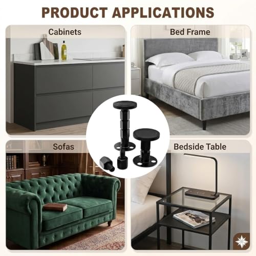 Adjustable Headboard Wall Stoppers Set – Fits 1.18 to 4.13 Inches, Noise & Wall Protection
