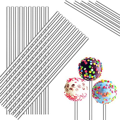 200 Pieces Acrylic Lollipop Sticks Cake Pops Sticks Candy Sticks Treat Sticks for Wedding Halloween Christmas Candy Cake Pops Cupcake Toppers Chocolate Cookie Dessert (Clear, 4 Inch)